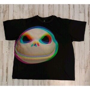 Disney Mens XXL T-Shirt 3D Jack Skellington Nightmare Before Christmas Tiny Flaw